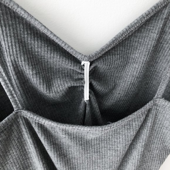 NWOT Ribbed Strappy Cami - Grey - Picture 6 of 7